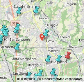 Mappa Via Giosue' Carducci, 20845 Sovico MB, Italia (3.112)