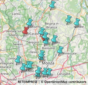 Mappa Via Giosue' Carducci, 20845 Sovico MB, Italia (8.7855)