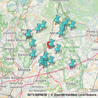 Mappa Via G. Bazzini, 20866 Carnate MB, Italia (6.83167)