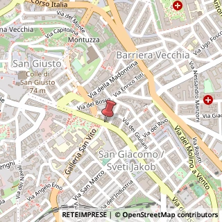 Mappa Via San Giacomo in Monte, 12, 34100 Trieste, Trieste (Friuli-Venezia Giulia)