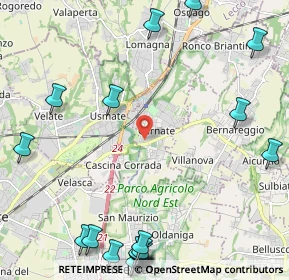 Mappa Via Sicilia, 20866 Carnate MB, Italia (3.244)
