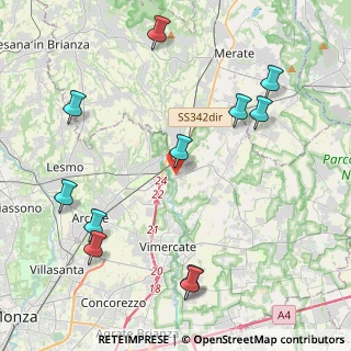 Mappa Via Sicilia, 20866 Carnate MB, Italia (5.05091)