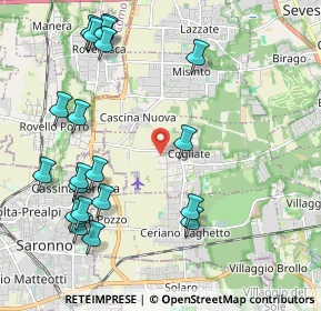 Mappa Via Enrico Fermi, 20815 Cogliate MB, Italia (2.465)