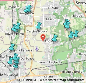 Mappa Via Enrico Fermi, 20815 Cogliate MB, Italia (2.6625)