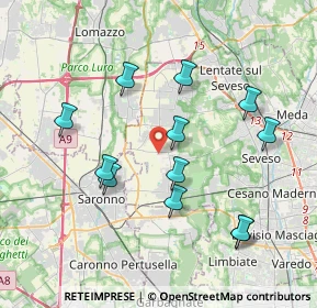 Mappa Via Enrico Fermi, 20815 Cogliate MB, Italia (3.77083)