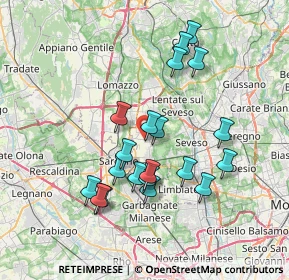 Mappa Via Enrico Fermi, 20815 Cogliate MB, Italia (6.7565)