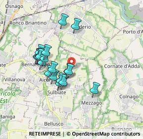 Mappa Via Pietro Mascagni, 20884 Sulbiate MB, Italia (1.565)