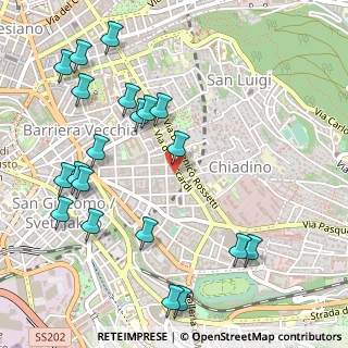 Mappa Via dei Piccardi, 34125 Trieste TS, Italia (0.625)
