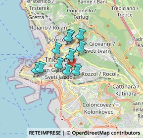 Mappa Via dei Piccardi, 34125 Trieste TS, Italia (1.10818)