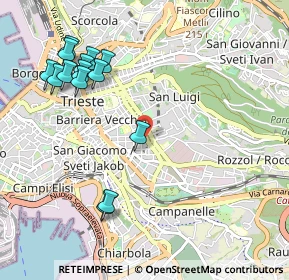 Mappa Via dei Piccardi, 34125 Trieste TS, Italia (1.155)