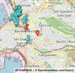 Mappa Via dei Piccardi, 34125 Trieste TS, Italia (1.3485)