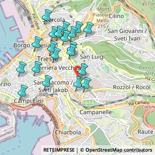 Mappa Via dei Piccardi, 34125 Trieste TS, Italia (1.0095)