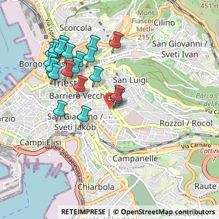 Mappa Via Giacomo Matteotti, 34141 Trieste TS, Italia (1.0075)