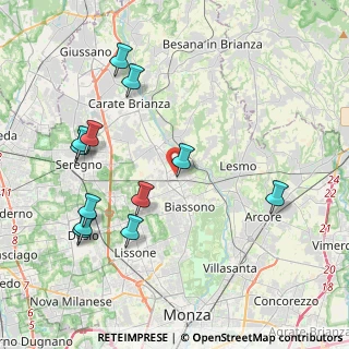 Mappa Via 25 Aprile, 20845 Sovico MB, Italia (4.45417)