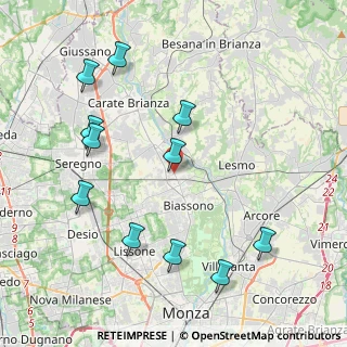 Mappa Piazza Frette, 20845 Sovico MB, Italia (4.52182)