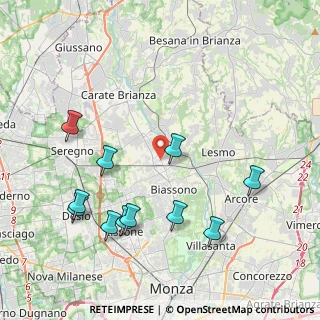 Mappa Via 25 Aprile, 20845 Sovico MB, Italia (4.47727)