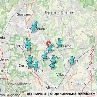 Mappa Via 25 Aprile, 20845 Sovico MB, Italia (3.60615)