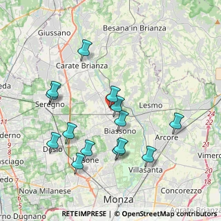 Mappa Via 25 Aprile, 20845 Sovico MB, Italia (3.92214)