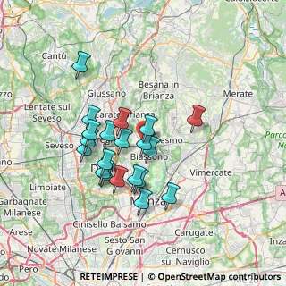 Mappa Piazza Frette, 20845 Sovico MB, Italia (5.9575)