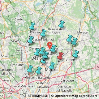 Mappa Piazza E. Frette, 20845 Sovico MB, Italia (6.46)