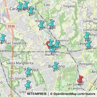 Mappa Piazza Frette, 20845 Sovico MB, Italia (2.71467)