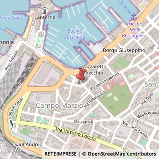 Mappa Via Economo Giovanni E Demetrio, 1, 34123 Trieste, Trieste (Friuli-Venezia Giulia)