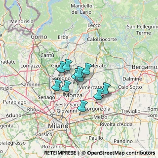 Mappa 20855 Lesmo MB, Italia (8.63917)