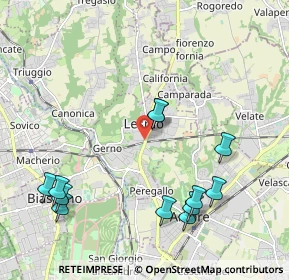Mappa 20855 Lesmo MB, Italia (2.32083)
