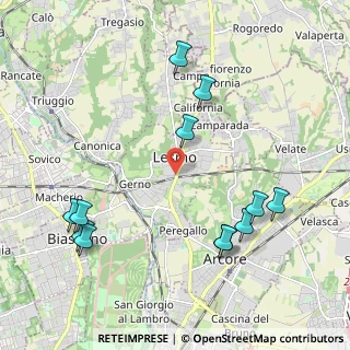 Mappa 20855 Lesmo MB, Italia (2.37917)