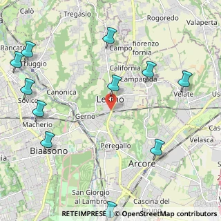Mappa 20855 Lesmo MB, Italia (2.86727)
