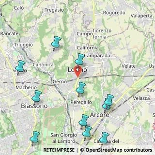 Mappa 20855 Lesmo MB, Italia (2.69636)
