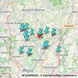 Mappa 20855 Lesmo MB, Italia (3.12722)