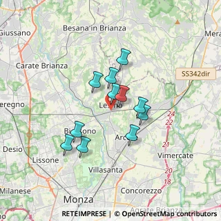 Mappa 20855 Lesmo MB, Italia (2.63455)