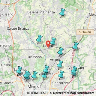 Mappa 20855 Lesmo MB, Italia (5.35813)