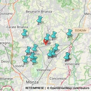 Mappa 20855 Lesmo MB, Italia (3.524)