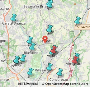 Mappa 20855 Lesmo MB, Italia (4.7805)