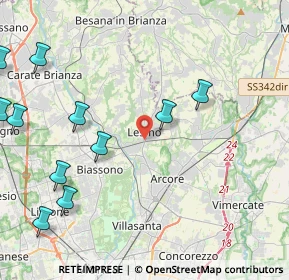 Mappa 20855 Lesmo MB, Italia (5.51818)