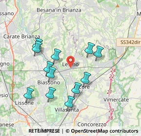 Mappa 20855 Lesmo MB, Italia (3.53)