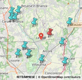 Mappa 20855 Lesmo MB, Italia (4.98643)