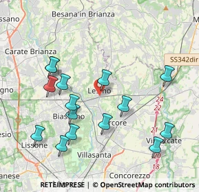 Mappa 20855 Lesmo MB, Italia (4.11533)
