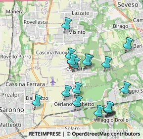 Mappa Via Battisti, 20815 Cogliate MB, Italia (2.02167)