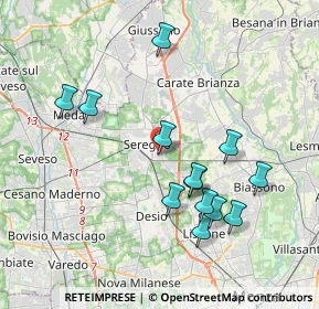 Mappa Via Ivo Oliveti, 20831 Seregno MB, Italia (3.73769)
