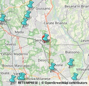 Mappa Via Ivo Oliveti, 20831 Seregno MB, Italia (6.60167)