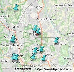 Mappa Via Ivo Oliveti, 20831 Seregno MB, Italia (4.57286)
