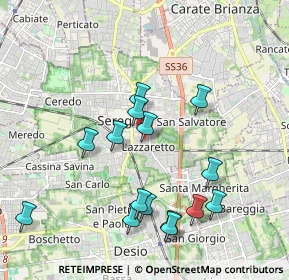 Mappa Via Ivo Oliveti, 20831 Seregno MB, Italia (1.98533)