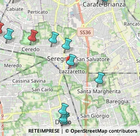 Mappa Via Ivo Oliveti, 20831 Seregno MB, Italia (2.84385)