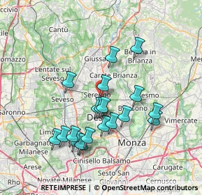Mappa Via Ivo Oliveti, 20831 Seregno MB, Italia (6.805)