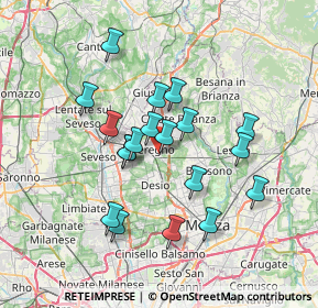 Mappa Via Ivo Oliveti, 20831 Seregno MB, Italia (6.11632)