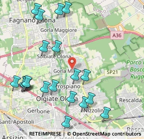 Mappa Via Fam. Terzaghi, 21055 Gorla Minore VA, Italia (2.4585)