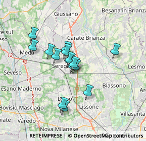 Mappa Via Reggio, 20831 Seregno MB, Italia (2.55467)